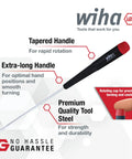 Pro Grade Torx T1 To T8 Precision 8-Piece Bit Set With Tapered And Extra Long Handle, Red And Black, Rotating Cap For Precise Turning