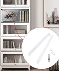 Full Extension Drawer Slides For Cabinets And Bookcases displayed with quick release latches, tool free, fully extendable, white.
