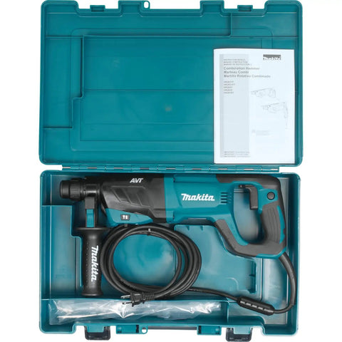 Case with Beast Mode 8 Amp SDS Plus AVT Rotary Hammer With D Handle 1 Inch Chuck Two Point One Ft Lbs Impact Energy