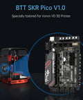 High Performance 3D Printer Control Board With Integrated TMC2209 Four Axis RP2040 Chip And Fuse Protection Straight Fire Upgrade For Voron Builders And Gear Heads in a 3D printer setup.