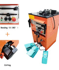 Control panel and foot switches of the Badass 110V 1700W Electric Rebar Bender And Cutting Machine for round steel rods.