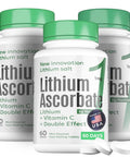 Lithium Ascorbate With Vitamin C Brain Boost Tablets 60-count bottles for memory focus and stress relief
