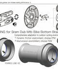 Diagram of O Ring Replacement Kit For MTB Bottom Bracket Sealing Repair Includes Six FPM O Rings And Six FKM O Rings In One Package