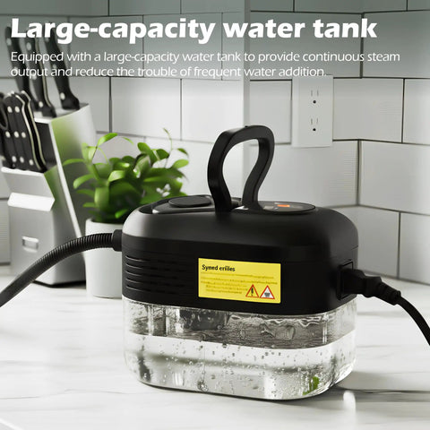 Powerful 1500W Portable Steam Cleaner With 1.2L Tank on kitchen counter