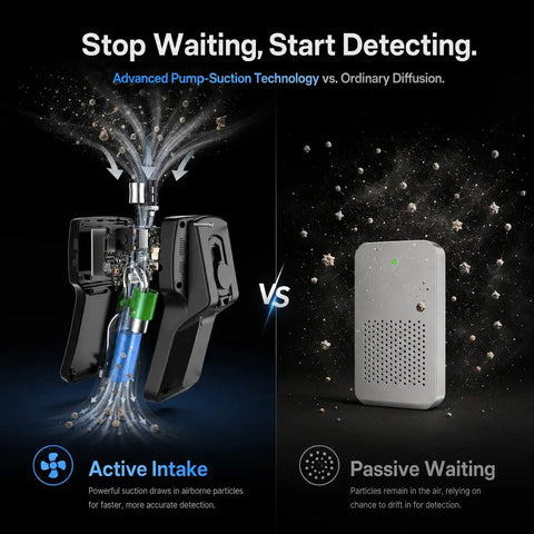 Comparison of Top Notch Handheld Particle Counter Featuring Pm1 Pm25 Pm10 Air Quality Monitoring and Iso Certified Aerosol Detection.