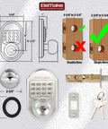 Diagram and components of Keyless Entry Door Lock With Keypad And Deadbolt Stainless Steel 304 Mechanical Lock For Home Or Apartment