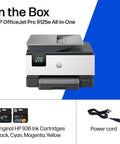 OfficeJet Pro 9125e Wireless All In One Color Inkjet Printer with ink cartridges and power cord