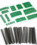 12 Types SMD To DIP Adapter PCB Proto Board Kit With SOP8 SOP10 SOP14 SOP16 SOP20 SOP24 SOP28 0402 0603 0805 SMT and pin headers