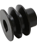 Heavy Duty Double V Belt Pulley For 20Mm Shaft Plug Right In Fits 168F 170F Engines with 20mm bore and black metal finish.