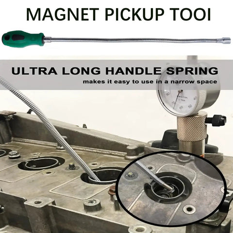 Magnetic pickup tool from Go To 1/4 Inch Ratchet Socket Set 20 Piece with Extension Bar and Magnetic Pickup Tool in use