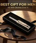 Tactical Folding Knife With Belt Clip in gift box on table, all steel sharp blade, 9 inch survival knife for outdoors, EDC ready.