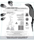 Back packaging of 16 Pack Screw On Chair Levelers with detailed instructions and swivel felt sliders for angled or straight furniture legs.