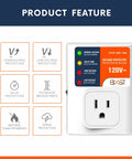 Heavy Duty Plug In Surge Protector For Home Essentials With 140J Lightning Protection And 120V 15A Wall Outlet Guard displayed