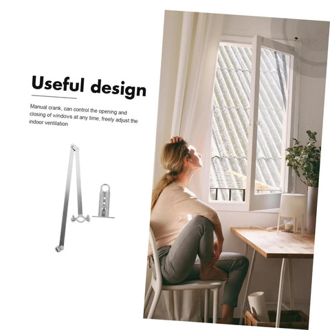 Automatic Window Opener Hand Crank Operator For Greenhouse And Home Ventilation Airflow Control No Hassle Install Mechanism With Curved Arm Bracket And Easy Fit