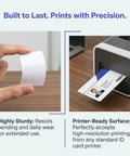 Heavy Duty 50 Piece Set Blank White Pvc Id Cards Dual Sided Printable With Smart Chip Access being printed from a card printer.