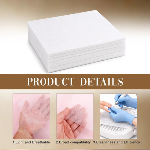 1000 Sheets Nail Dust Collector Filter Paper For Most Nail Dust Fan Extractor Machines Disposable Nail Dust Vacuum Filter Pack