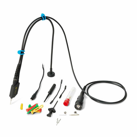 2X SQ350 350 MHz Handsfree Oscilloscope Probes Kit with cables, tips, and accessories for handheld or handsfree measurements