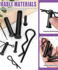 67-Piece Clevis Pin And Cotter Pin Kit With R Pins Hairpins And Split Pins For Automotive Trucks And Lawn Mowers 5 Sizes