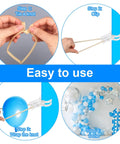 Awesome 10Pc Balloon Arch Clips With 100pcs Clear Party Balloons Heavy Duty Transparent Spring Clamps Durable Tying Ties Stand Strip Kit For Birthday Wedding Decoration Crafts DIY Bash Setup, easy use steps