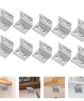 Heavy Duty 304 Stainless Steel L Bracket Set 10 Pack Corner Braces 90 Degree Shelf Supports for DIY Projects