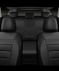 Leather Seat Covers Full Set Universal Water Resistant With 3D Foam Back Support For SUV Sedan Van All Season Dope Comfort And Luxury Airbag Compatible Pure Black