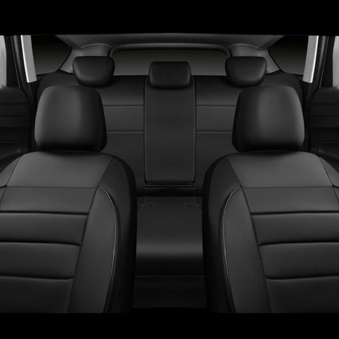 Leather Seat Covers Full Set Universal Water Resistant With 3D Foam Back Support For SUV Sedan Van All Season Dope Comfort And Luxury Airbag Compatible Pure Black