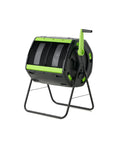 48 Gallon Geared Two Compartment Compost Tumbler For No Hassle Kitchen And Yard Waste Turning With Continuous Composting And Easy Turn Mechanism