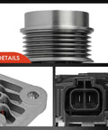 Close-up details of Alternator For Kia Soul 2012 2013 1.6L 12V 90A With Start Stop System Six Groove Decoupler Pulley Two Pins