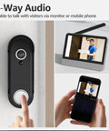 Wireless Smart Video Doorbell System With A 7 Inch Touchscreen Display 1080P HD Doorbell Camera With Motion Detection Two Way Audio