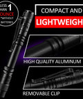 Ten Pack UV Black Light Flashlights 395nm Mini Pen Light With Clip showing compact aluminum design and removable clip