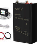 Built Like A Tank With 4000 Watt 48V DC To 120V 240V Split Phase True Sine Wave Inverter, includes LCD remote and wiring.