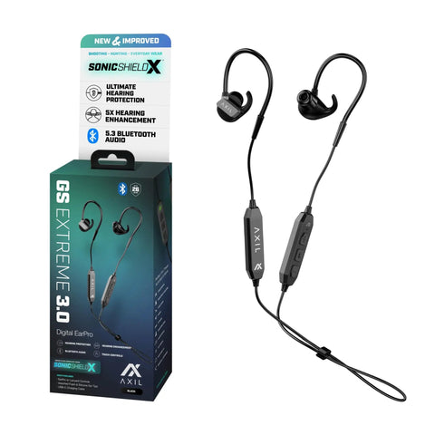GS Extreme 3.0 Shooting Ear Protection Earbuds With SonicShieldX Noise Cancellation And 5x Hearing Boost, Bluetooth