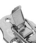 Close-up of Six Piece Vintage Iron Jewelry Box Latch Hasps With Screws For Wooden Boxes Retro Chest Lock Buckles detail view.