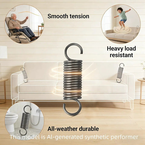 Heavy Duty Replacement Recliner Mechanism Tension Spring For Couch Furniture Restoration Parts showing smooth tension and heavy load resistance.