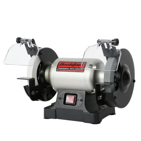 Low Speed Six Inch Bench Grinder With One Third Horsepower Motor And Wobble Free Wheel For Precise Grinding, 1750 RPM