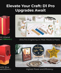 Infrared 1064nm Laser Module For D1 Pro Jewelry Engraving, Ultra Fine 0.03mm Spot, 15KW Peak Power, Pro Grade Metal Engraving On Gold, Silver, Copper, Aluminum, Zinc And Plastic, Perfect For Custom Gifts And Jewelry, red laser module
