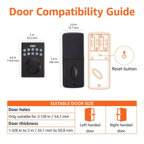 Modern Matte Black Electronic Keypad Deadbolt With Auto Lock And Smooth Touchscreen Keyless Entry No Sweat Setup For Home Security Keeps Your Digs Locked Down Customizable User Access