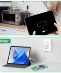20 Amp GFCI Outlet With USB C And USB A Ports Self Test LED Indicator Residential And Commercial Grade Includes Wall Plate And Screws 2 Pack White Durable in kitchen wall use