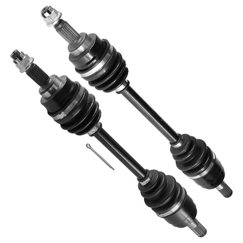Front Left And Right CV Joint Axle Kit For Honda Foreman 500 4x4 2005-2013 And Rincon 680 4x4 2006-2023 Dual Axle Beefy Replacement Fit For Trx Foreman Rubicon Es Eps Models, pair of black ATV CV axles
