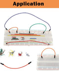560 Piece Breadboard Jumper Wire Kit With PCB Circuit Board Assortment 14 Lengths Wires Includes Tweezers And Transparent Storage Box