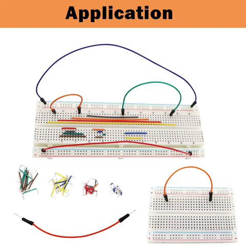 560 Piece Breadboard Jumper Wire Kit With PCB Circuit Board Assortment 14 Lengths Wires Includes Tweezers And Transparent Storage Box
