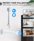3 Inch Door Stopper Eight Pack Heavy Duty Solid Zinc Alloy Door Stops With Plastic Tip in a modern home setting