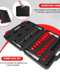 43 Piece Bearing Press And Seal Driver Set With 39 Adapters And 4 Handles Pro Grade Heavy Duty Seal Installer Kit in black case