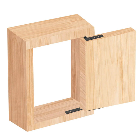 360 Degree Rotatable Pivot Hinge For Window And Door Pack Of 4 in black durable stainless steel on wooden frame