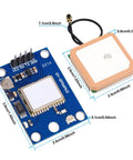 2 Pack GY-NEO6MV2 NEO-6M GPS Module with Ceramic Antenna for Arduino STM32 Raspberry Pi ESP32, 3.3V-5V Power, GPS GLONASS