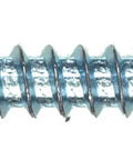 Heavy Duty Zinc Plated Flat Head Phillips Wood Screws 8 X 2 1/2 Inch 50 Pack shown from the side, highlighting the screw's thread and head.