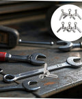 Six Piece Stainless Flange Bolt Fasteners Kit With Hole Hand Tightened Wing Screws showcased on a workbench.
