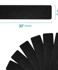 Non Slip Carpet Stair Treads Set Of 14 Black 6x30 With Pre Applied Adhesive For Indoor And Outdoor Steps Rug