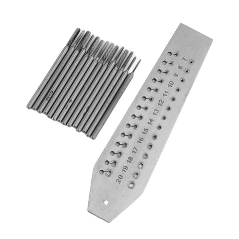 14-Piece Miniature Tap And Die Set For Jewelers And Watchmakers, 0.7mm To 2mm Thread Taps With Screw Plate in metal
