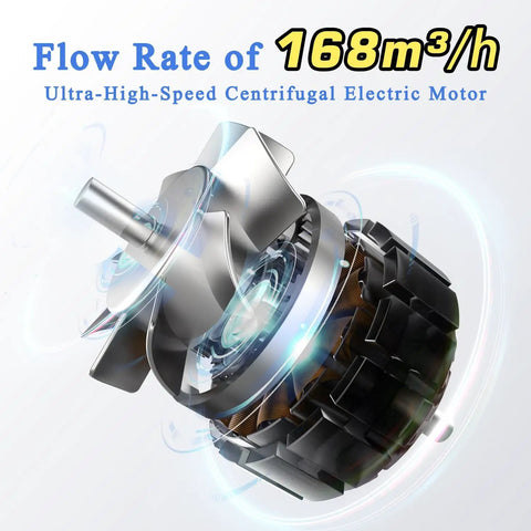 Pro Grade Solder Fume Extractor With 168 Cubic Meters Per Hour Powerful Suction motor closeup
